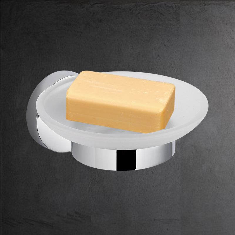 TMA51F Wall Mounted Soap Holder Container with Draining Soap Tray Dish for Bathroom Stainless Steel for Soap Use