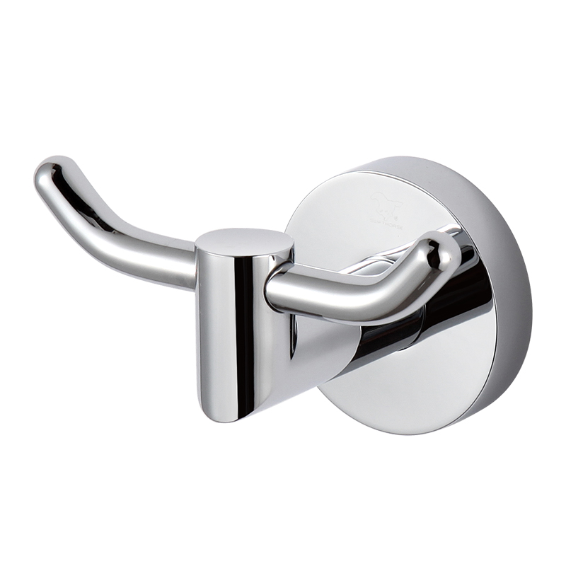 TMA32B Stainless Steel Household Double Coat Hook Metal Hooks Wall Mount Stainless Steel Robe Hook for Bathroom