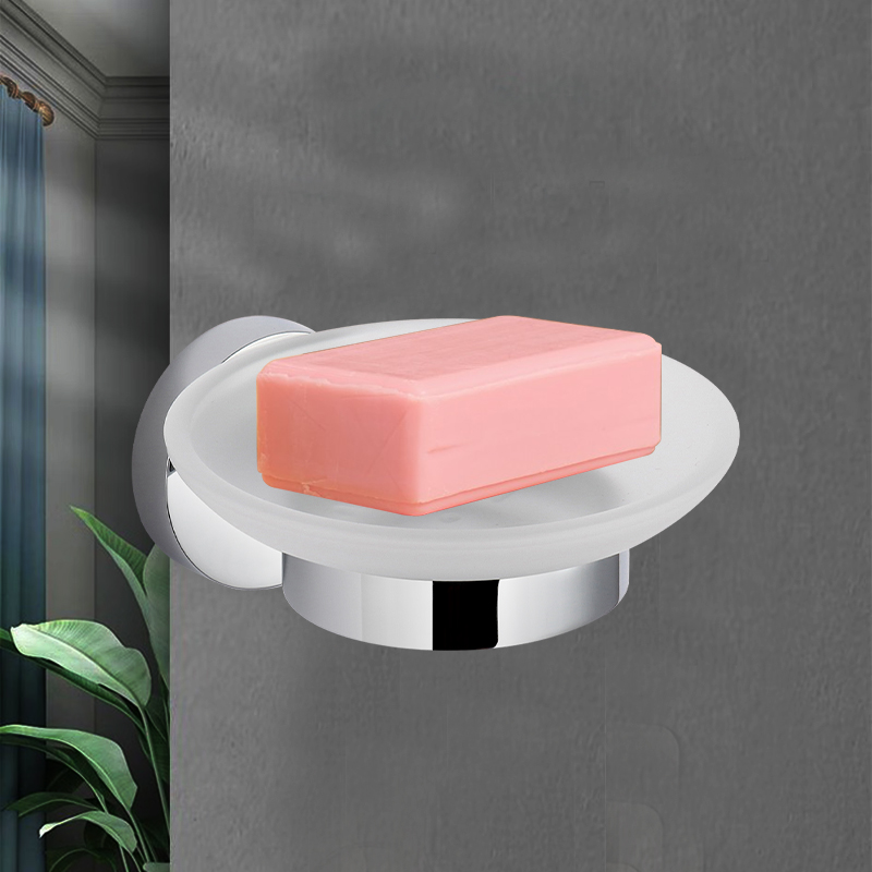TMA51BF Wall Mounted Container with Draining Tray Soap Case Soap Dish for Bathroom Stainless Steel for Soap Dish Use