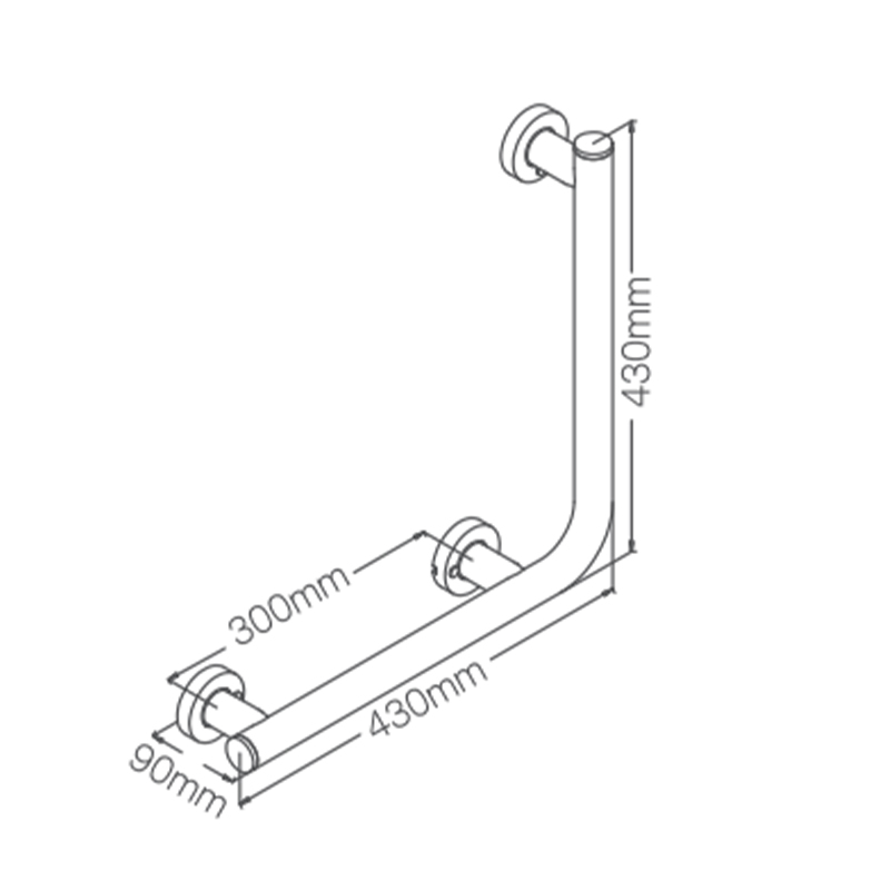 HMC3254 Wholesale Wall-Mounted Stainless Steel Handrails for Bathroom Safety Brush-Finished Grab Bars for Toilet Use for Disabled Users