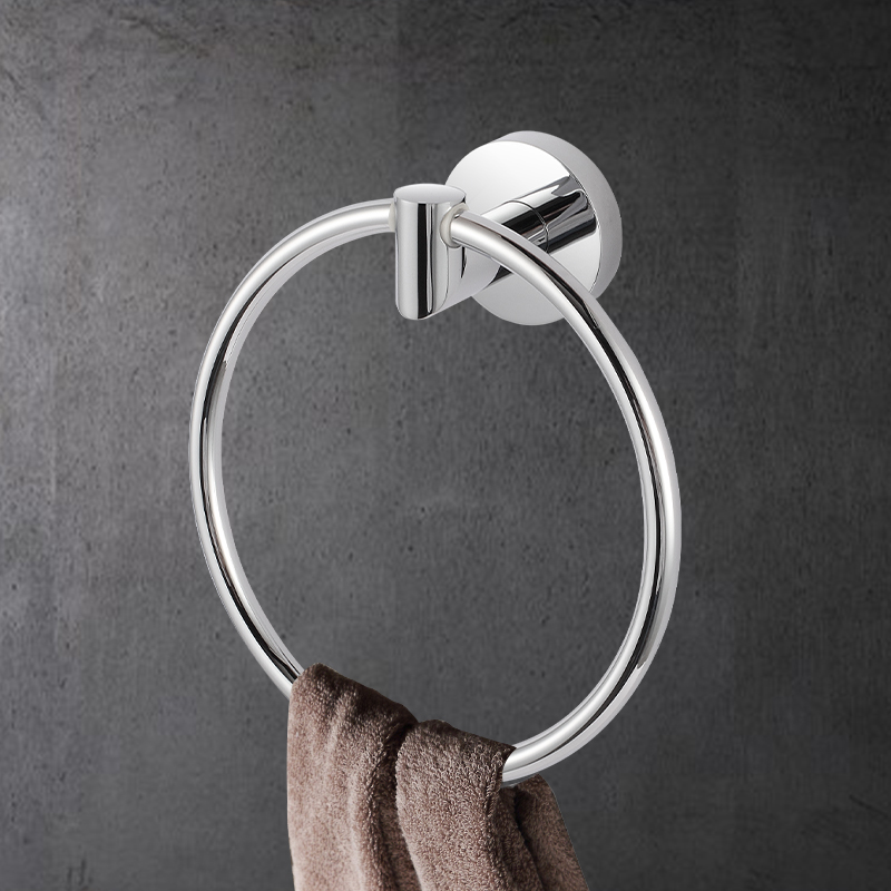TMA20B  Household Bathroom Wall-mounted 304 Stainless Steel Towel Ring Towel Rack Bar Apply Kitchen Bathroom Hotel