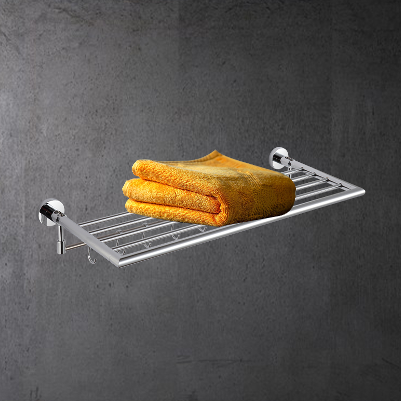 TMA05 Household Hotel Stainless Steel 304 Mirror Polish Towel Shelf Bar Wall Mounted  Towel Storage Shelf for Bathroom 
