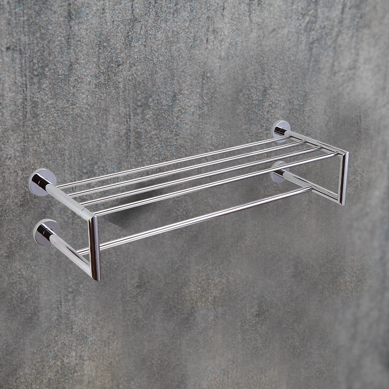 TMA03 Customized Logo BathroomTowel Rack 2 Layer Organizer Rack for Towel Wall Mounted Rack Accessories
