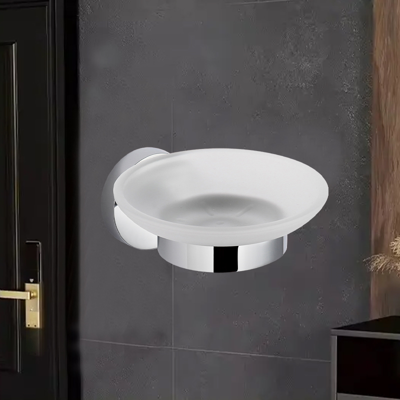 TMA51F Wall Mounted Soap Holder Container with Draining Soap Tray Dish for Bathroom Stainless Steel for Soap Use