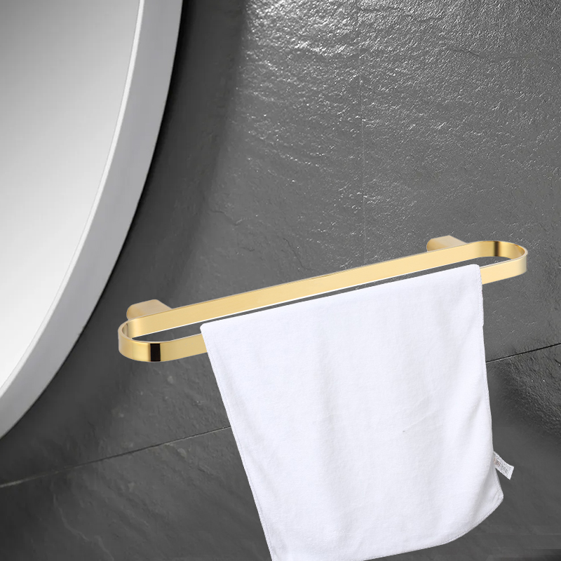 M12L500 Luxury cheap price wall mounted gold brushed bathroom single towel bar