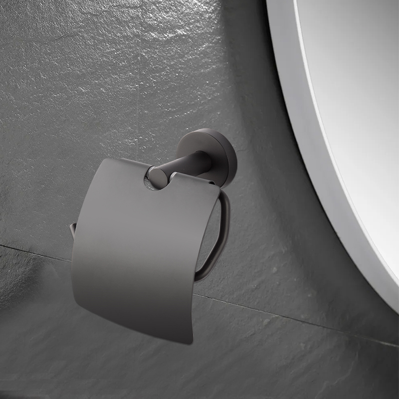 JM70B  Black Simple Toilet Paper Holder 304 Stainless Steel Toliet Roll Holder Bathroom Chrome Toilet Paper Holder