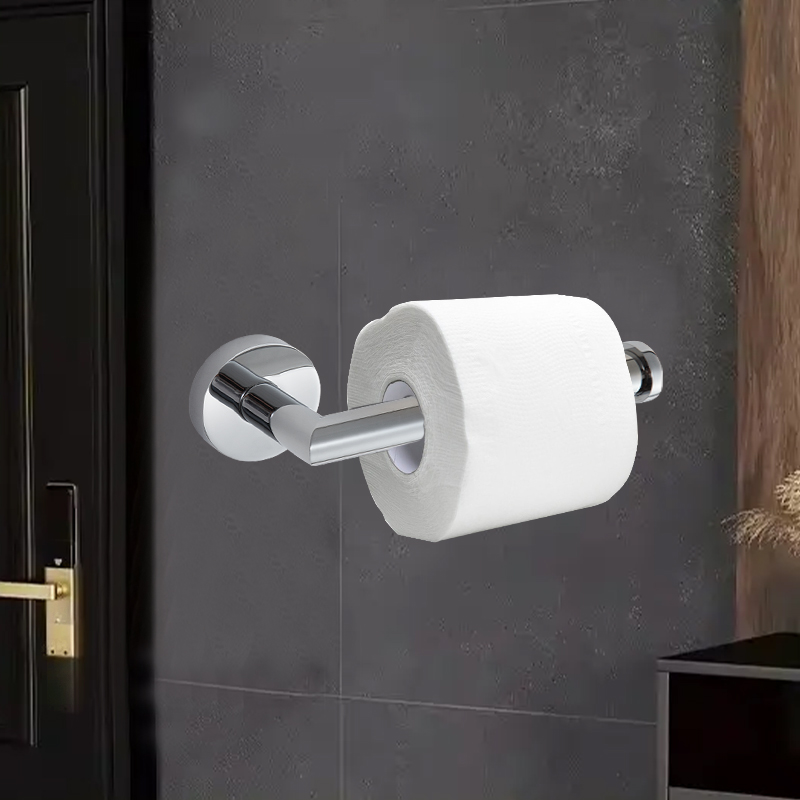 TMA75 Home Kitchen Hotel Bathroom Simply Wall-mount Paper Holder Stainless Steel Toilet Tissue Roll Paper Rack Towel Rack