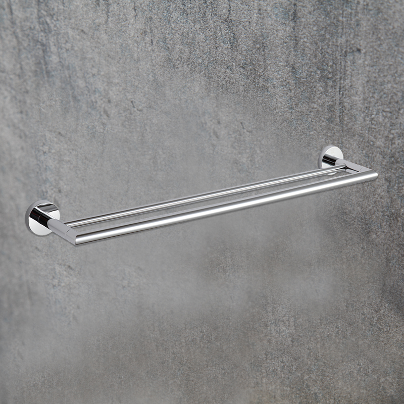 TMA12B Stainless Steel Brushed Towel Bar Bathroom Towel Rack with Double Towel Holder and Rail for Home Hotel Bathroom