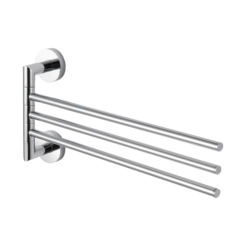 TMA13 Bathroom Wall Mounted 3 Rods Rotate Foldable hang Towel Rack Swivel Towel Rack Holder With Hook Bathroom Towel Bar