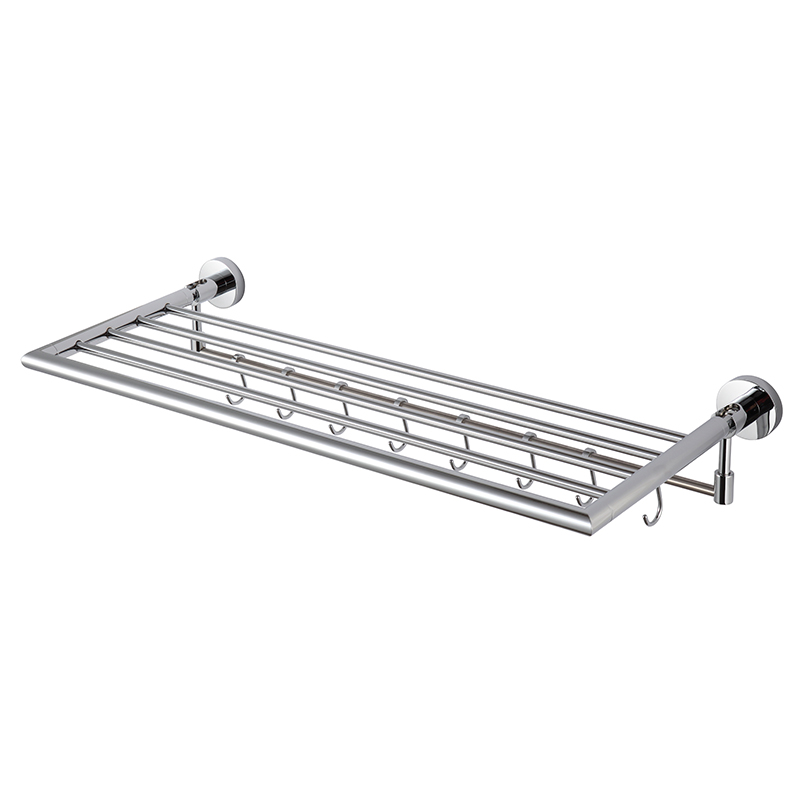 TMA05 Household Hotel Stainless Steel 304 Mirror Polish Towel Shelf Bar Wall Mounted  Towel Storage Shelf for Bathroom 