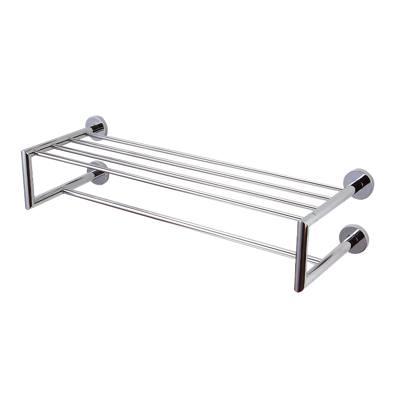 TMA04 Multifunctional Washroom Organizer Bathroom Towel Holder Racks Shelf Wall Mounted Polished Towel Storage Shelf