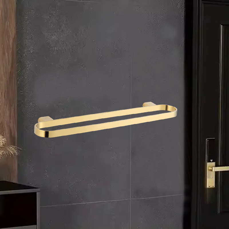 M12L500 Luxury cheap price wall mounted gold brushed bathroom single towel bar