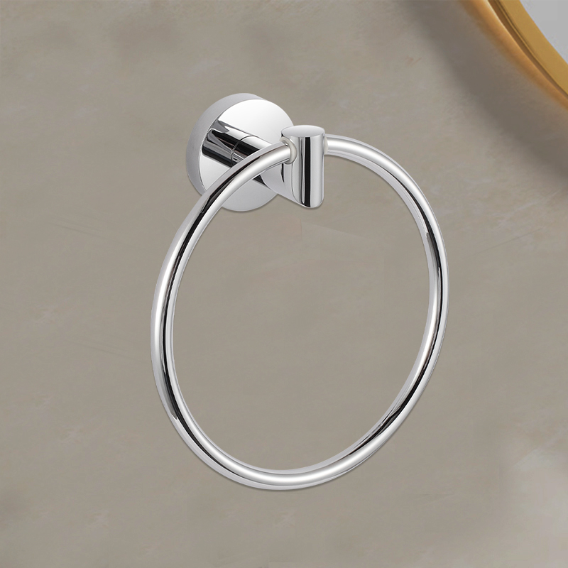 TMA20B  Household Bathroom Wall-mounted 304 Stainless Steel Towel Ring Towel Rack Bar Apply Kitchen Bathroom Hotel